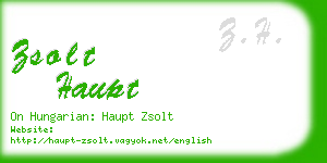 zsolt haupt business card